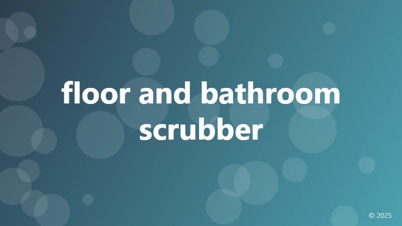 floor and bathroom scrubber