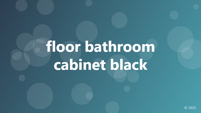 floor bathroom cabinet black