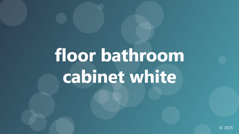 floor bathroom cabinet white