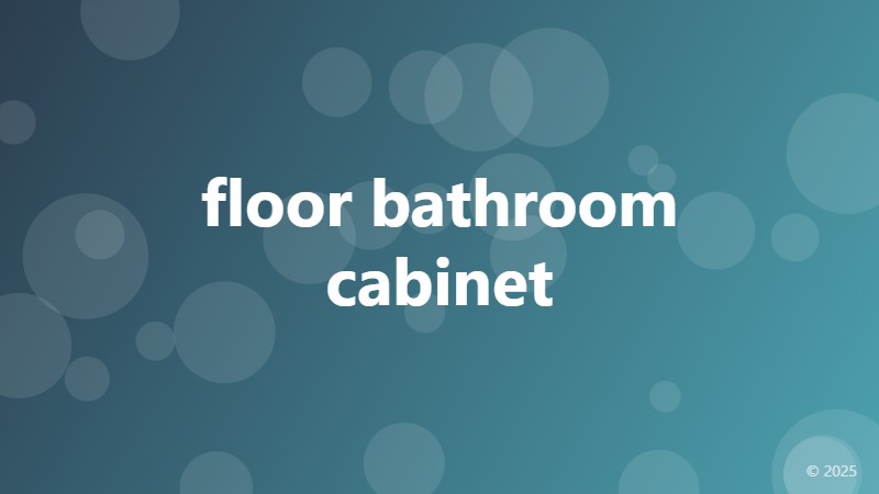 floor bathroom cabinet