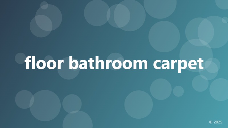 floor bathroom carpet
