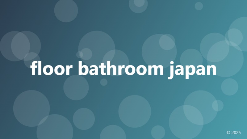 floor bathroom japan
