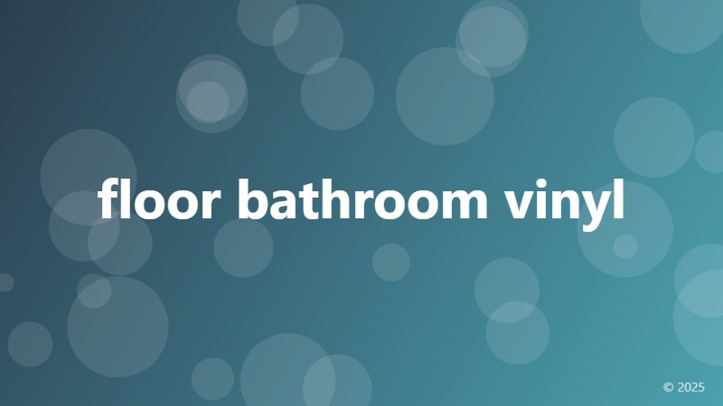 floor bathroom vinyl