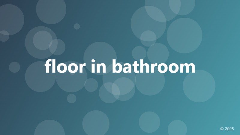 floor in bathroom