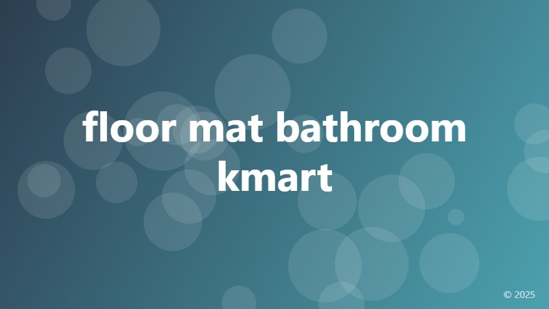 floor mat bathroom kmart