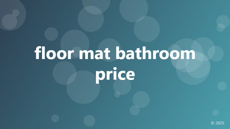 floor mat bathroom price