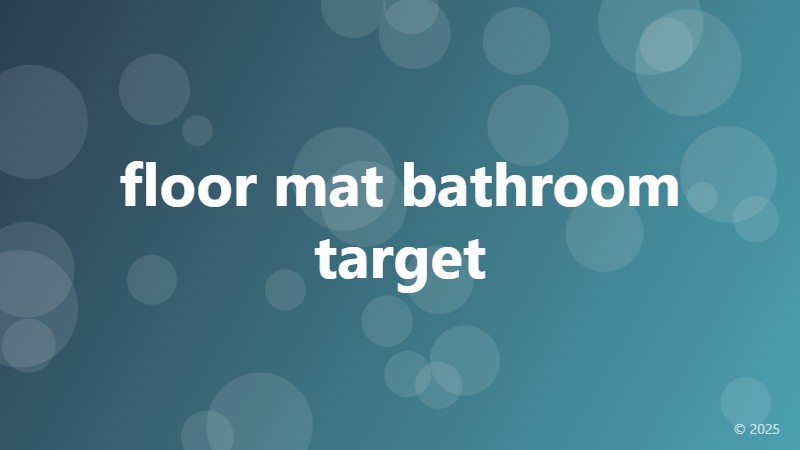 floor mat bathroom target