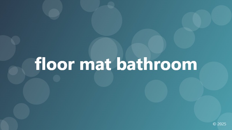 floor mat bathroom