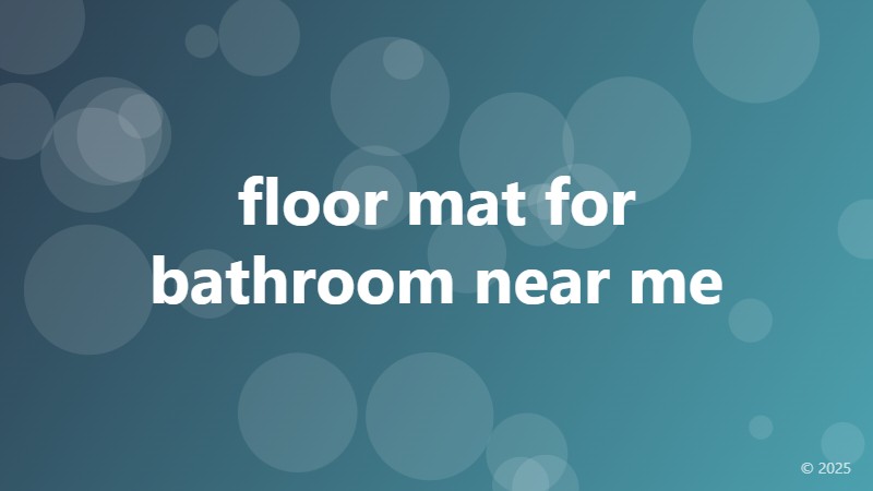 floor mat for bathroom near me