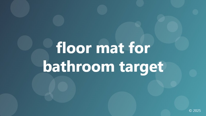 floor mat for bathroom target