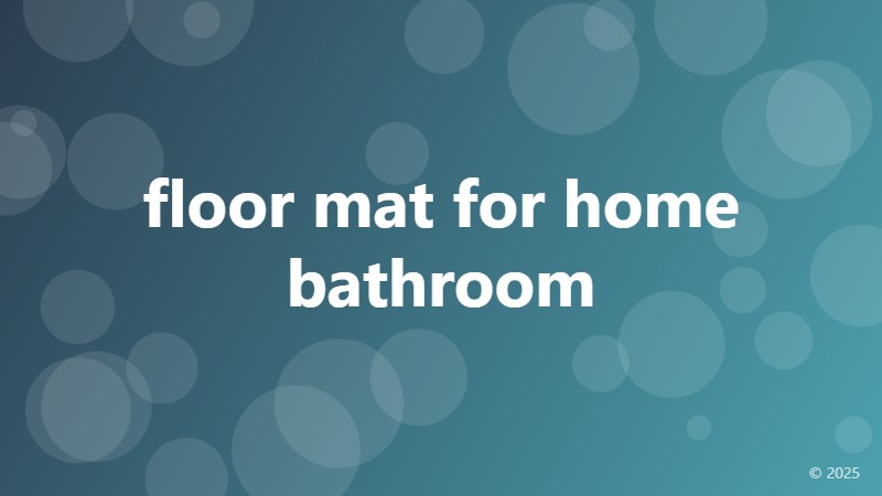 floor mat for home bathroom