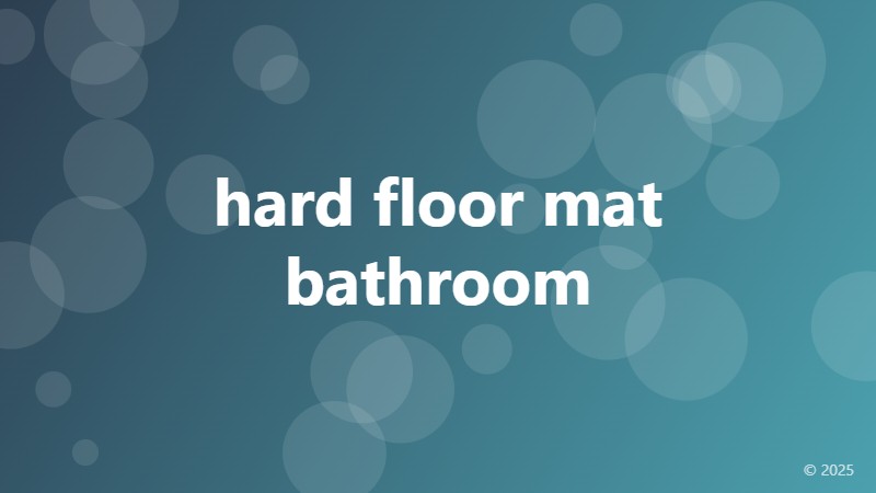 hard floor mat bathroom