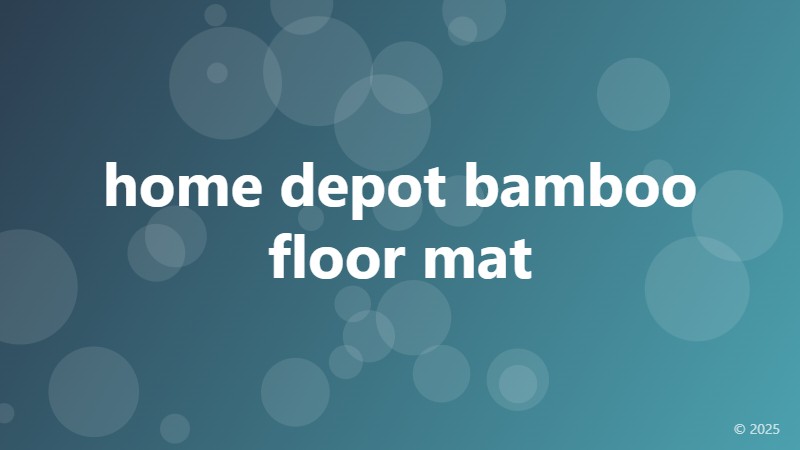 home depot bamboo floor mat