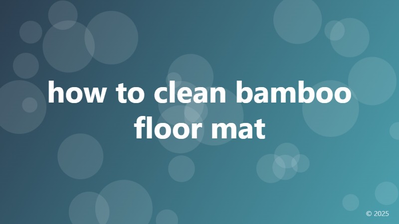how to clean bamboo floor mat