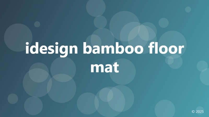 idesign bamboo floor mat
