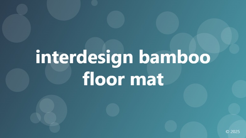 interdesign bamboo floor mat