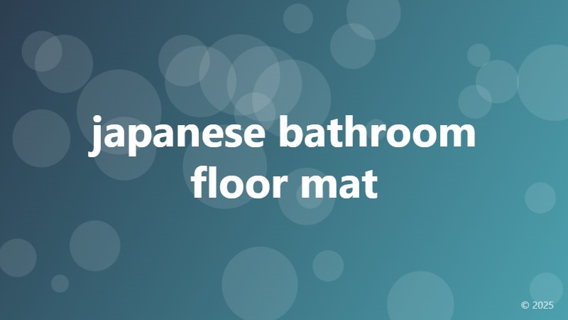 japanese bathroom floor mat