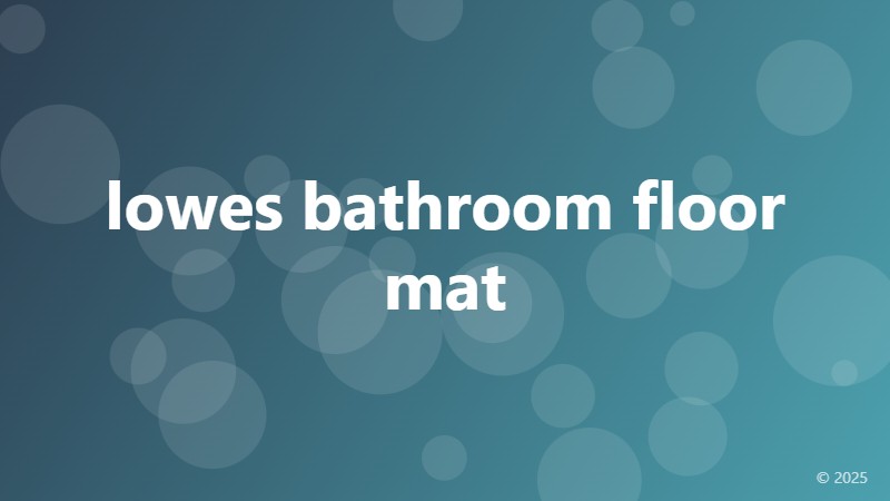 lowes bathroom floor mat