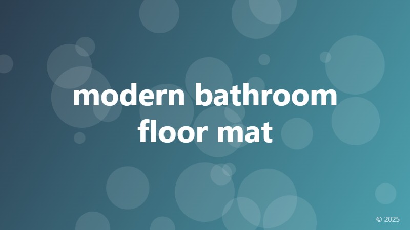 modern bathroom floor mat