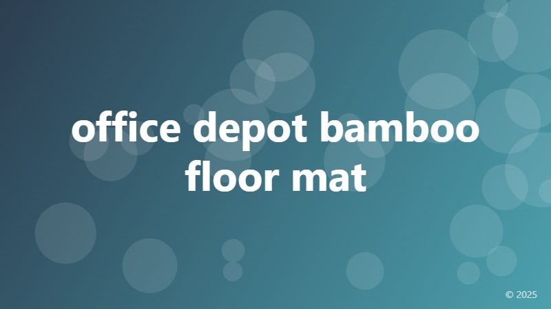 office depot bamboo floor mat
