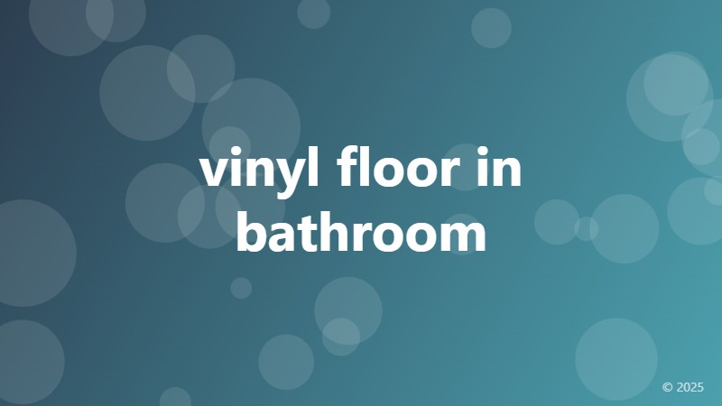 vinyl floor in bathroom