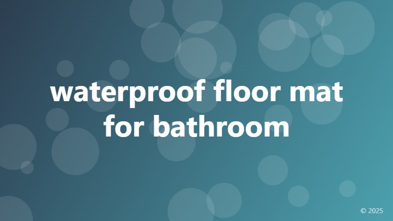 waterproof floor mat for bathroom